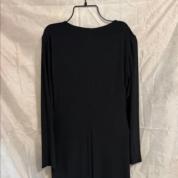 Elegant Black Long Sleeve Dress Ralph Lauren 14 - Picture 9 of 10